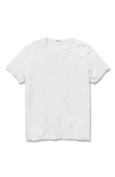 Marine Layer Signature Crewneck Solid Tee In White
