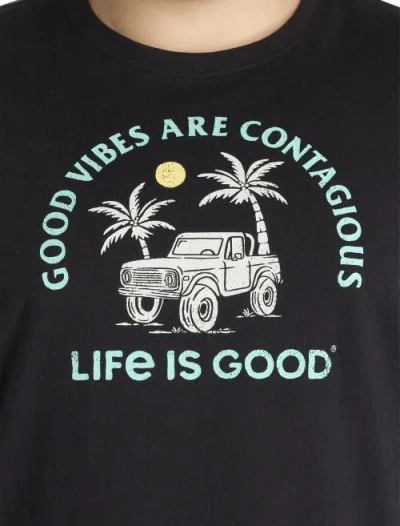 Life Is Good Big & Tall Good Vibes Graphic Tee In Black