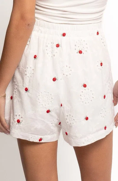 Petal And Pup Petal & Pup Aisha Cotton Eyelet Shorts In White