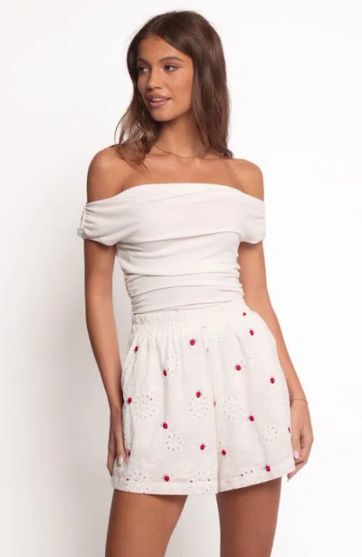 Petal And Pup Petal & Pup Aisha Cotton Eyelet Shorts In White