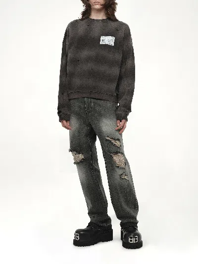 We11 Done Men's Peaches Print Sweatshirt In Brown