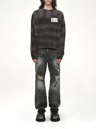 We11 Done Men's Peaches Print Sweatshirt In Brown