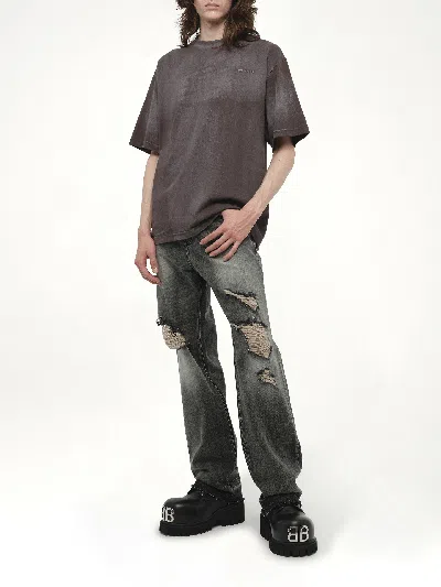 We11 Done Men's Spray Logo T-shirt In Gray