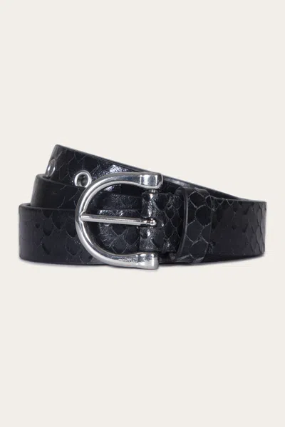 The Frye Company Frye 25 Mm Horseshoe Buckle Belt With Python