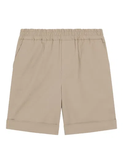 Dolce & Gabbana Logo-plaque Shorts In Brown