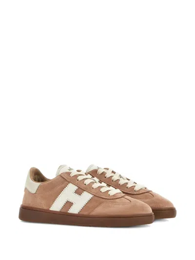 Hogan Cool Side H Patch Sneakers In Brown