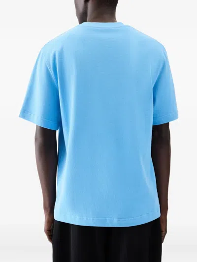 Jacquemus Gros Grain Logo-embellished T-shirt In Blue