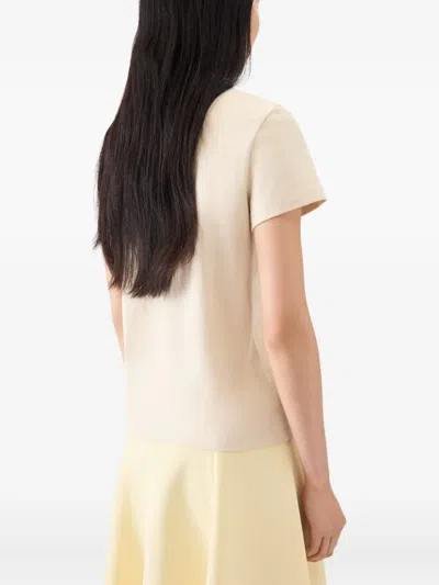 Jacquemus Le Tshirt Gros Grain Short Sleeve In Neutral