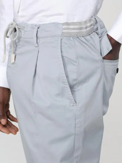 Eleventy Drawstring Pleated Trousers In Gray