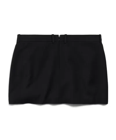 Balenciaga Women Viscose And Wool Twill Miniskirt In Black