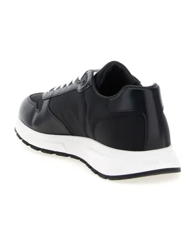 Prada Downtown Re-nylon Sneakers In White
