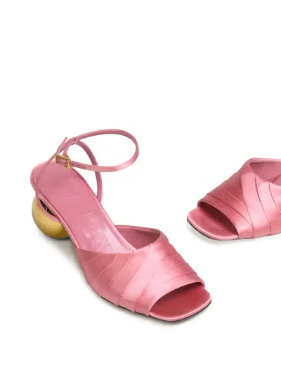 Marni Satin Sandals Camellia In Pink