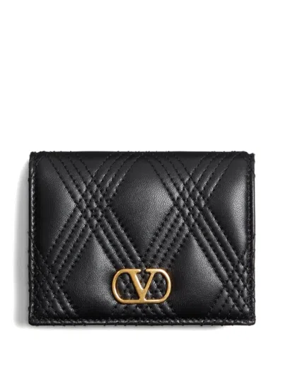 Valentino Garavani Garavani Quiltie 67 Wallet In Quilted Nappa Woman Black Uni