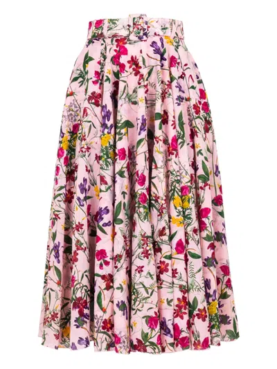 Samantha Sung Dior Leopard Aster Skirt In Multi