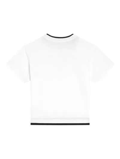 Dolce & Gabbana Jersey T-shirt With Dolce&gabbana Embroidery In White