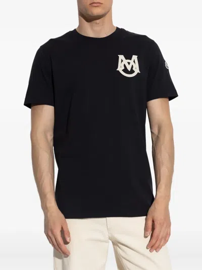 Moncler Cotton T-shirt Featuring Embroidered Patch