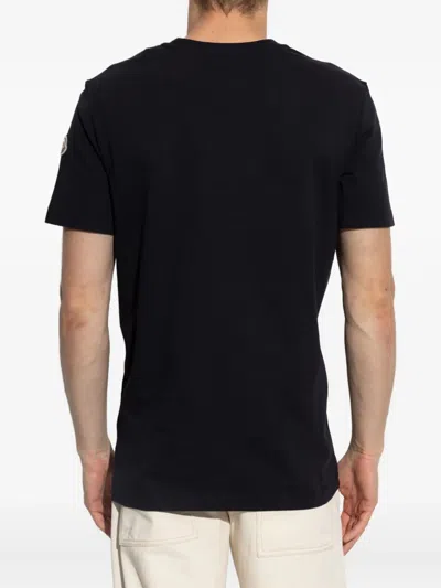 Moncler Cotton T-shirt Featuring Embroidered Patch