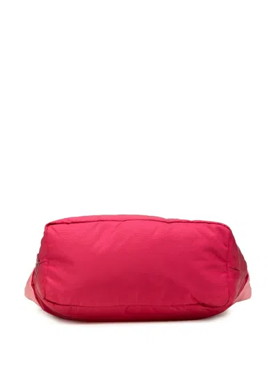 Pre-owned Prada 2000-2024 Tessuto Reversible Satchel In Pink