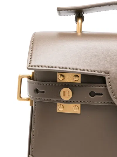 Balmain B-buzz 23 Tote Bag In Brown
