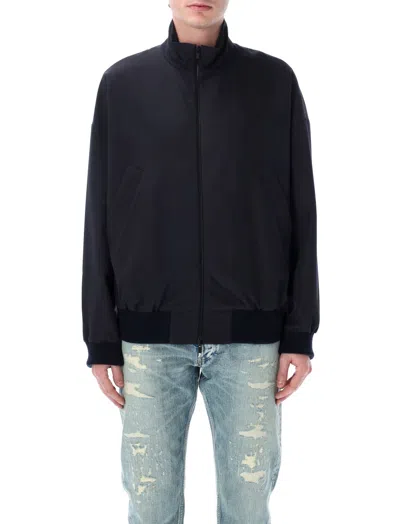 Fear Of God Navy Blue Wool Jacket With Zip In Multi