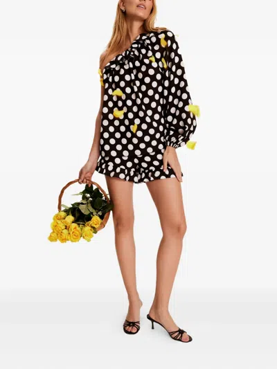 Sleeper Polka-dot Blouse In Black