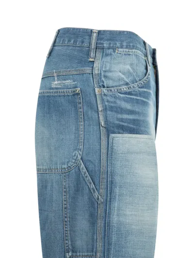 仿旧效果牛仔裤