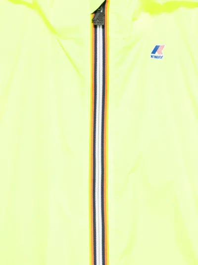 K-way Jacket  Kids Color Straw Yellow In Green