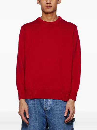 Bode Juniper Sweater In Red