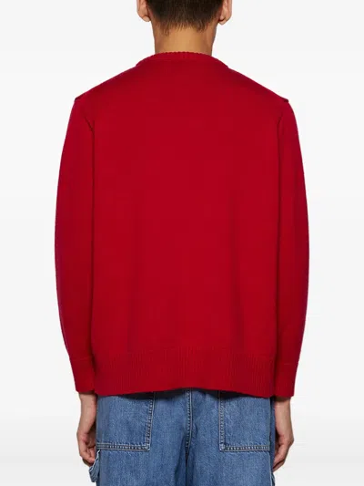 Bode Juniper Sweater In Red