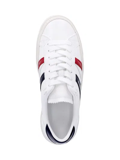 Moncler Petit Monaco Leather Sneakers In White