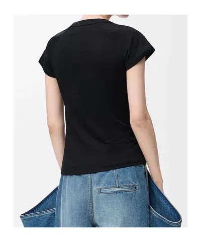 Loewe Anagram Embroidered Cotton-blend Jersey T-shirt In Black