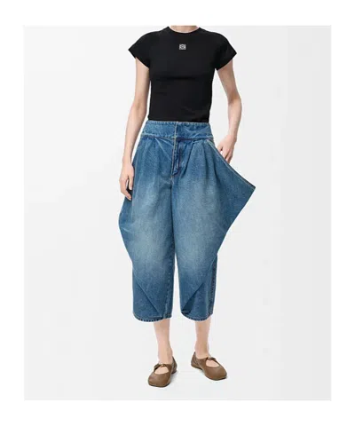 Loewe Anagram Embroidered Cotton-blend Jersey T-shirt In Black