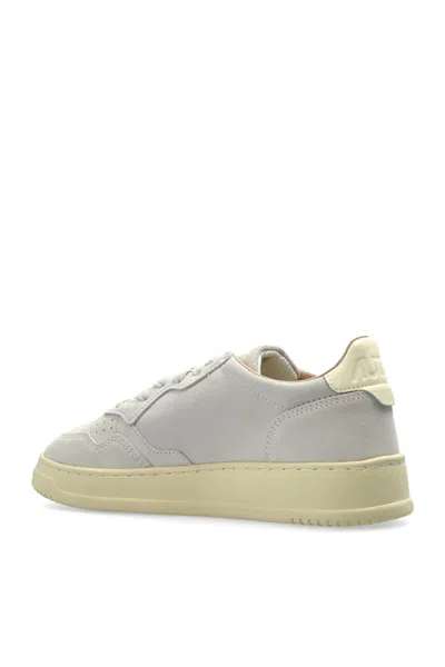 Autry Low-top Suede Sneakers Perforated Detailing In Gray