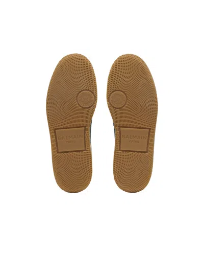 Balmain Swan Suede And Smooth Leather Trainers In Neutral