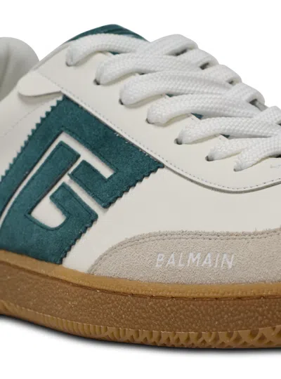 Balmain Swan Suede And Smooth Leather Trainers In Neutral