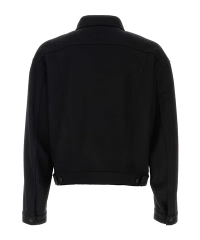 Dsquared2 Dsquared Men Black Wool Blend Wool Jean Jacket