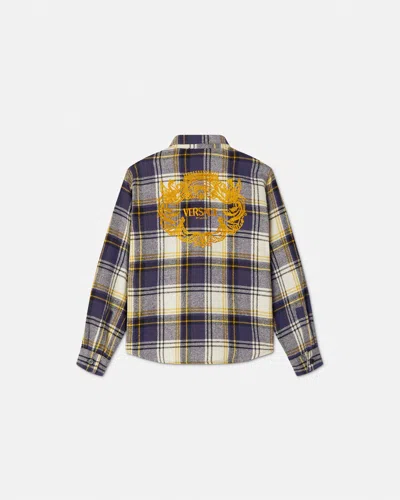 Versace Checked Overshirt In Multi