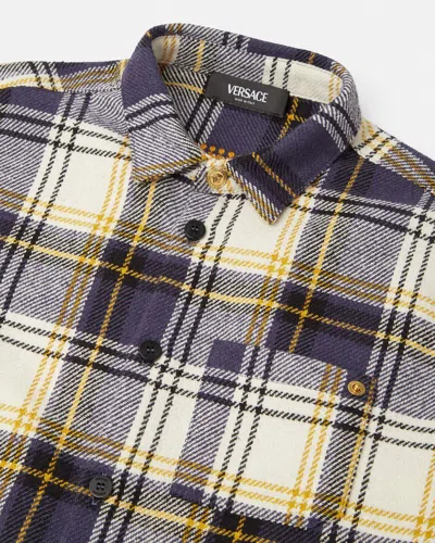 Versace Checked Overshirt In Multi