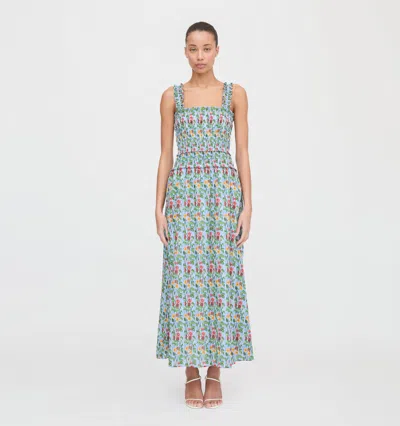 Hill House Home The Azalea Maxi Nap Dress Geranium Stripe In Multi