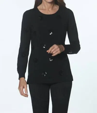 J'envie/eli Sequin Top In Black In Black