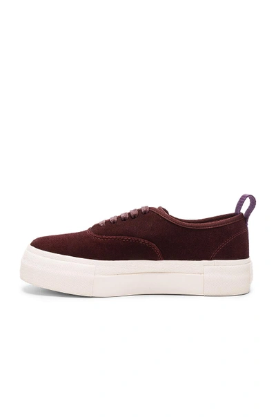 Shop Eytys Suede Mother Sneakers In Red. In Oxblood