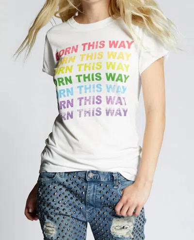 Recycled Karma Born This Way Tee In Pearl In White