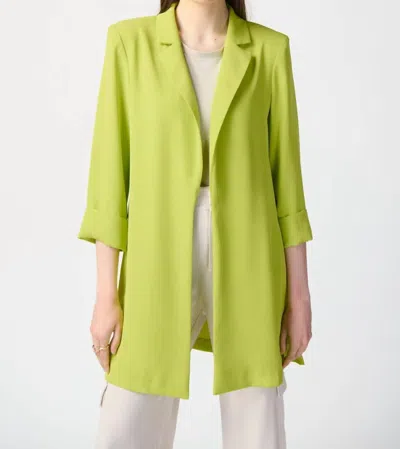 Joseph Ribkoff Flowy Light Notched Longline Blazer In Green In Green
