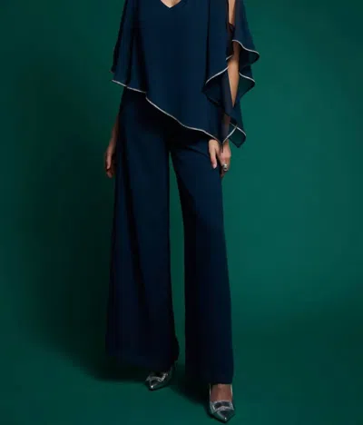 Joseph Ribkoff Chiffon Diamante Trim Tunic In 3920 - Nightfall In Blue