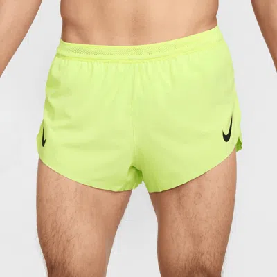 Nike Brief-lined Running Shorts In Light Lemon Twist/black In Green