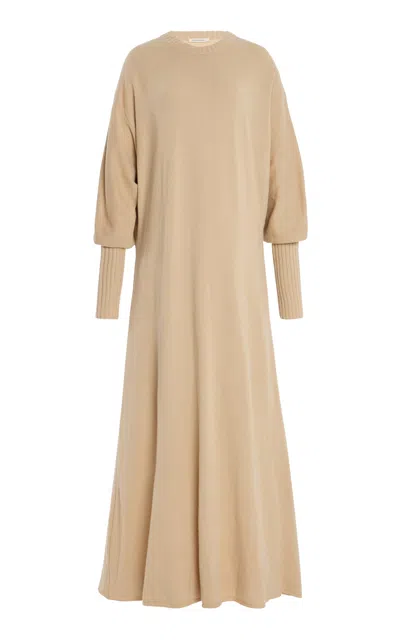 By Malene Birger Liv Ribbed Puff-sleeve Maxi Dress