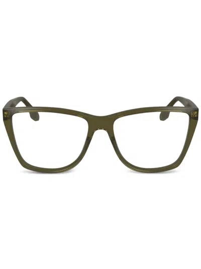 Victoria Beckham Wayfarer-frame Glasses In Green
