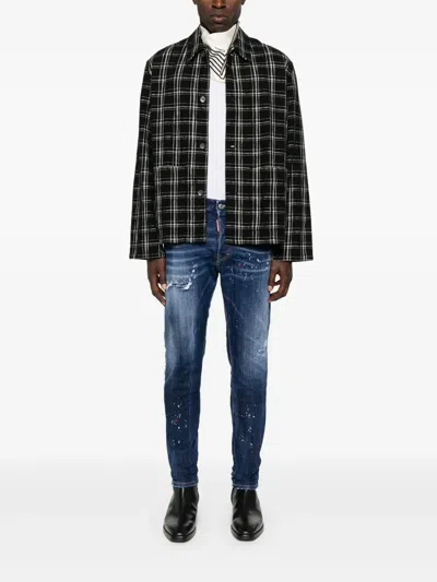 Dsquared2 Stretch Cotton Jeans In Blue
