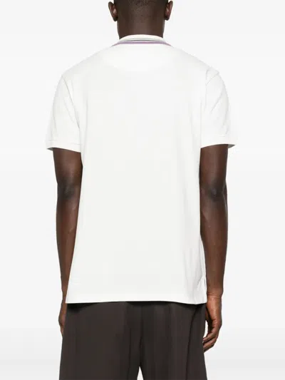Vivienne Westwood Ribbed Collar Short Sleeves T-shirt In White