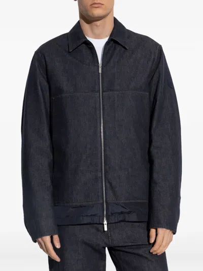 Moncler Zip-up Bomber Jacket In Black